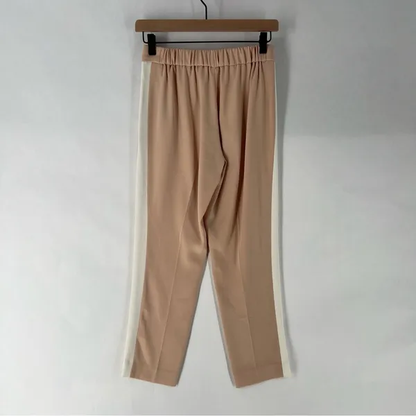 Aritzia Babaton Conan Blush Pink Stretch Crepe Pull On Side Stripe Tapered‎ Crop Pants 0 - Image 9