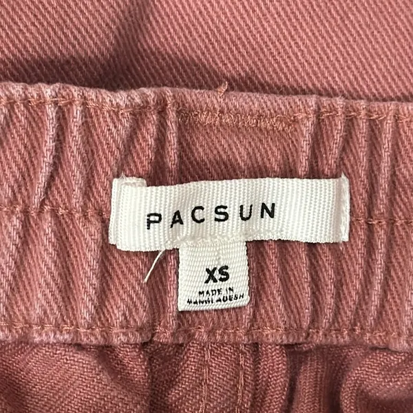 PacSun Women’s Sienna Dust Cargo Elastic Hem and Waistband Denim Pants Size XS - Image 10
