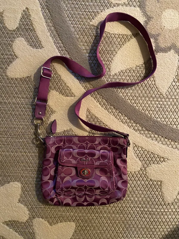 Coach Purple  Crossbody Purse - Image 2