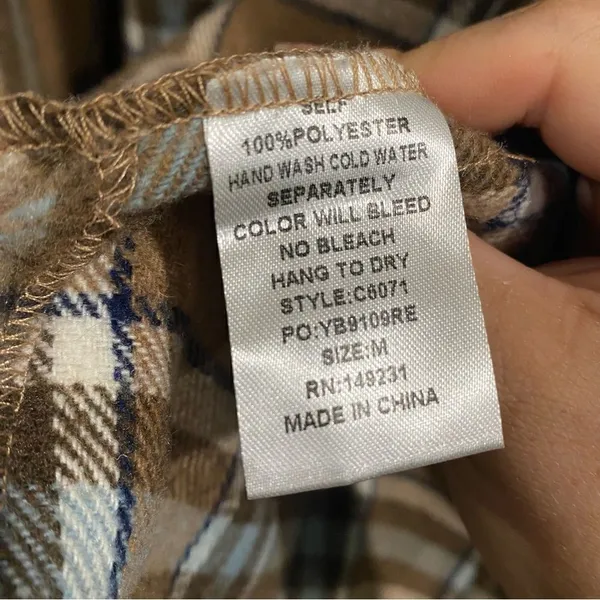 Kori America Plaid Shirt Jacket Shacket Belted Coat Size Medium - Image 6
