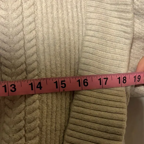 Aritzia Babaton Seek Sweater Cream Cable Knit Sweater - Image 3