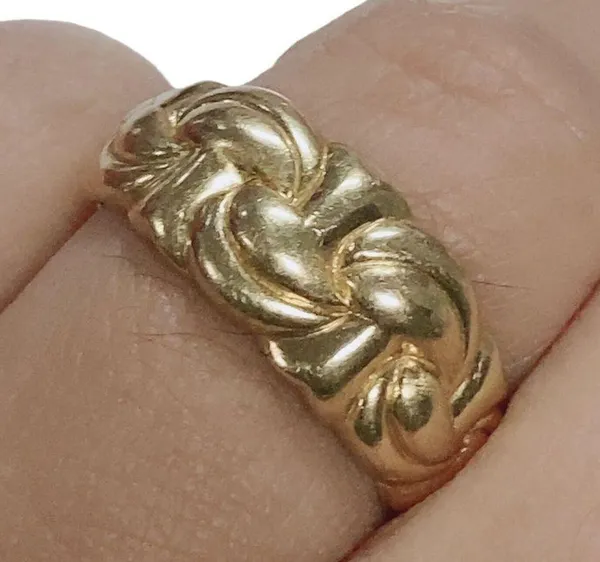 Atasay Kuyumculuk AK 14K Yellow Gold Smooth Byzantine Sz 10 Band State Ring - Image 2