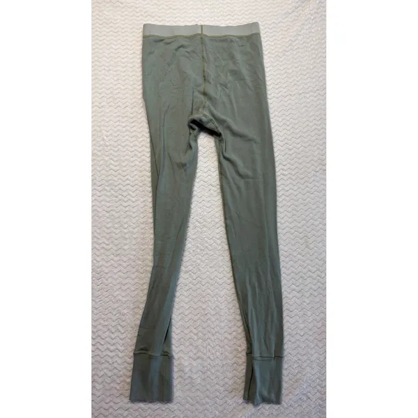 SKIMS Cotton Rib Leggings Sage Green Ribbed Thermal Base Layer Size M 4495 - Image 3