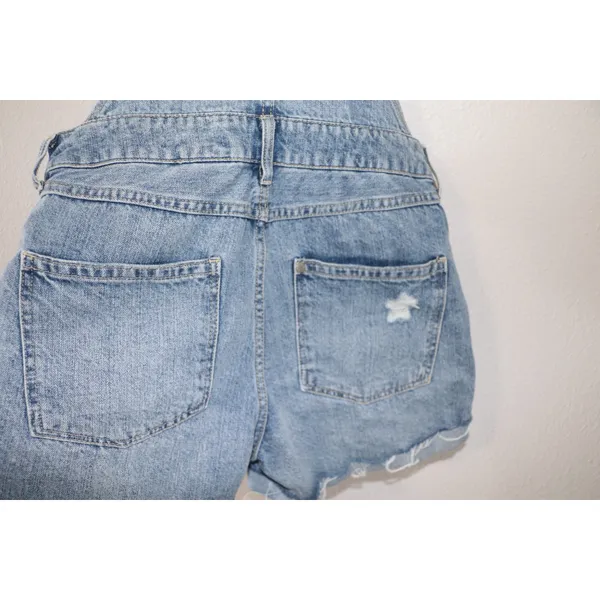 H&M Distressed overalls Shorts - Image 6