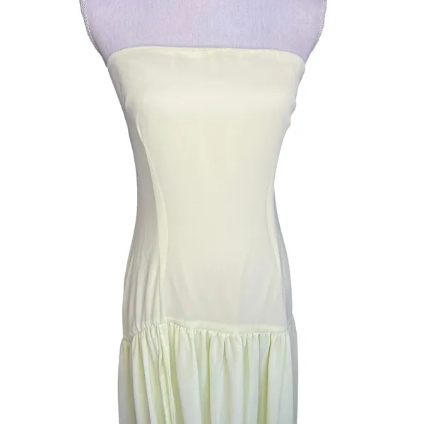 Peppermayo yellow Eden strapless maxi dress drop waist new with tag size 8 - Image 3