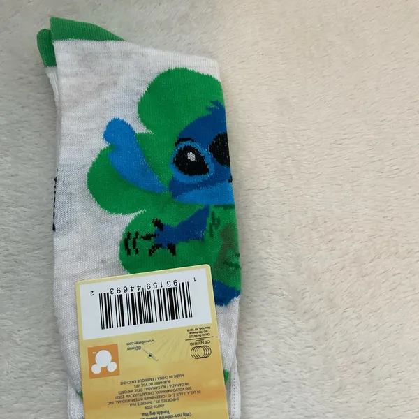 Disney Stitch White and Green Socks - Image 4