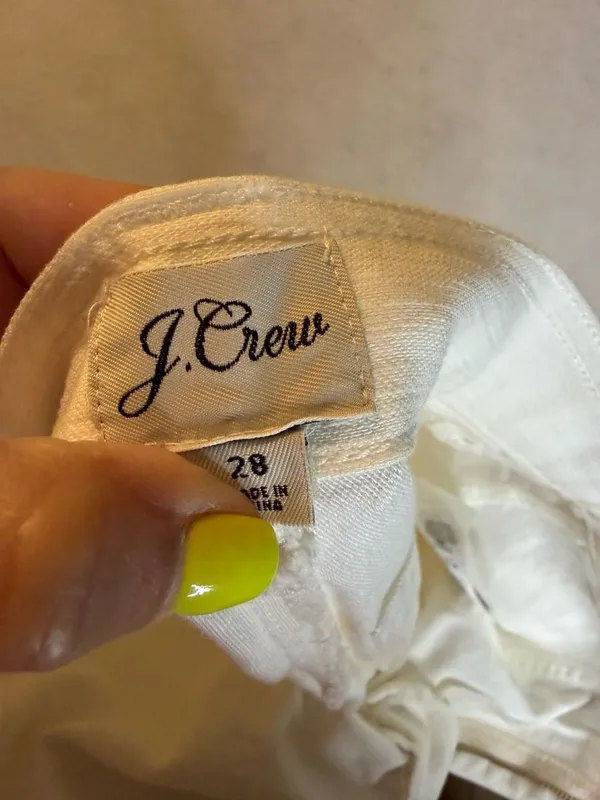 J.Crew Women's Ivory High-Rise Relaxed Cargo Jogger Pants Size 28 - Image 4