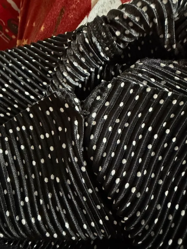 ZARA polkadot pleated crop top - Image 6