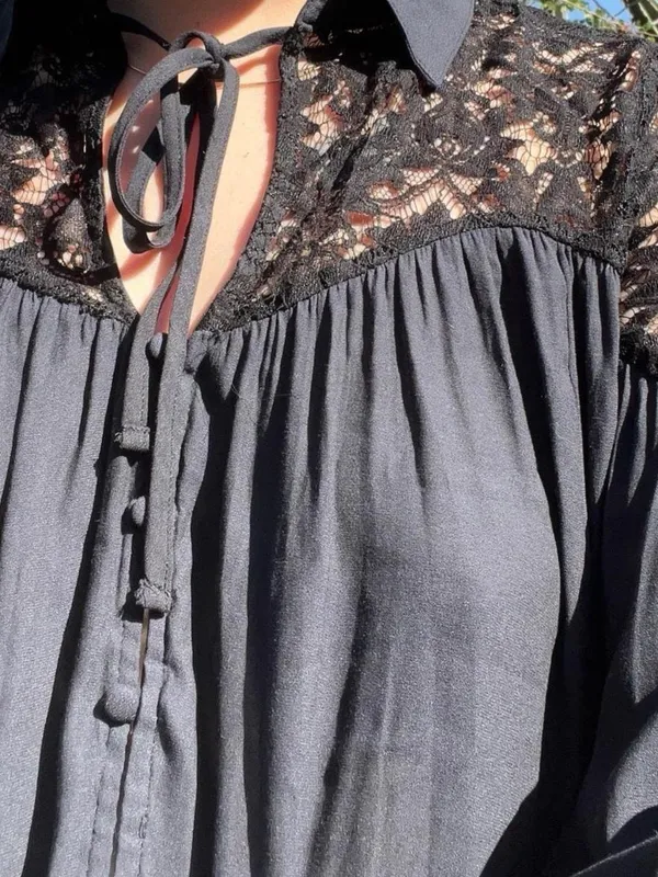 Free people Black lace top. - Image 4