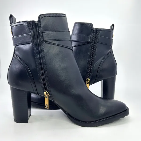 Giani Bernini Ninha Booties Size 10 Black Block Heel Buckle Dress Boots NWOB - Image 10