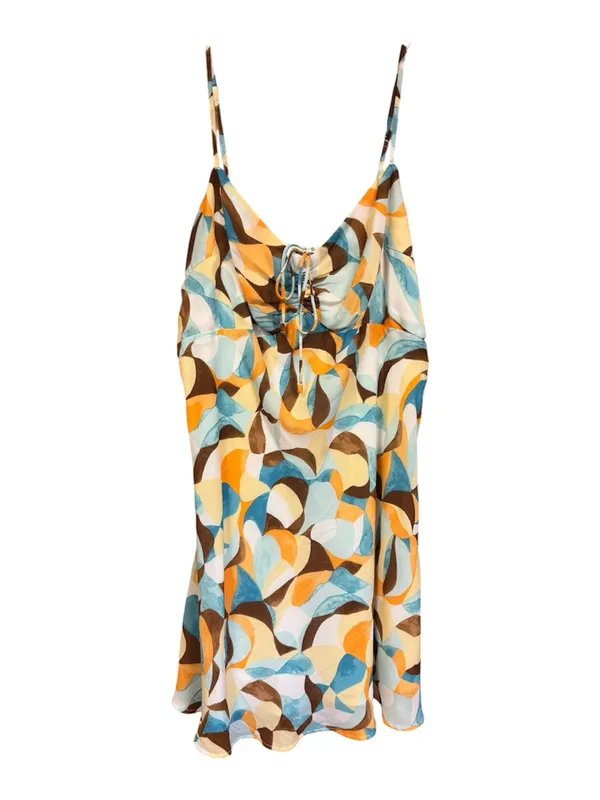 Abercrombie & Fitch Geometric Print Mini Dress – Multicolor, Fully Lined, EUC - Image 2