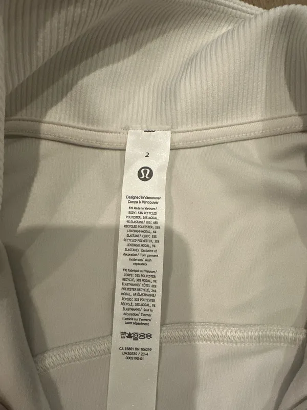 Lululemon Brushed Softstreme Half-Zip Bone - Image 3