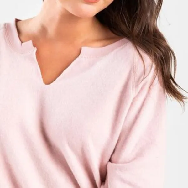 ✨ Alexia Drawstring Lounge Sweatshirt✨ Pink Size L - Image 3