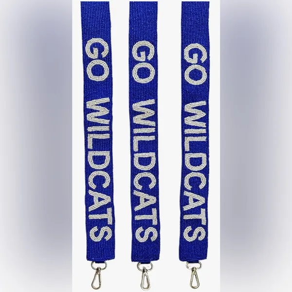 University of Kentucky GO WILDCATS Blue Beaded Purse‎ Strap Game Day Gifts NWT - Image 4