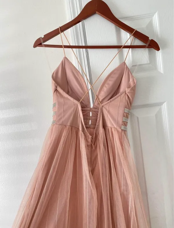 Maxi Formal Dress Tan - Image 3