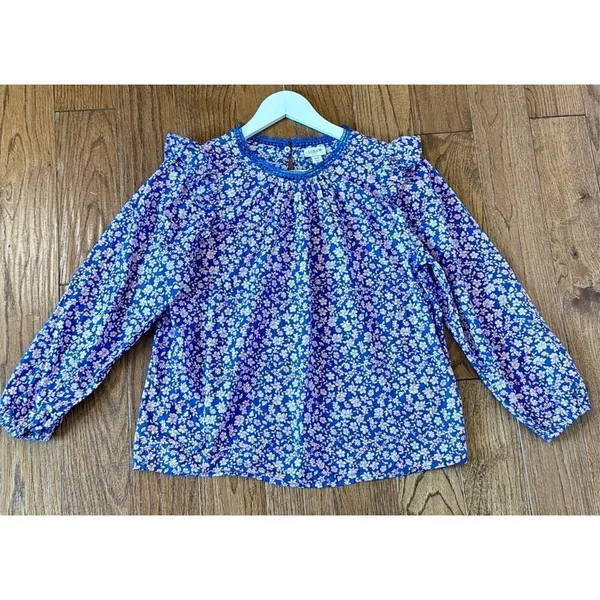 J.crew floral ruffle sleeve long sleeve blouse mp - Image 9
