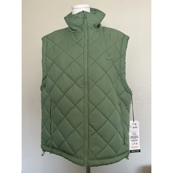 Billabong Adventure Division Transport Quilted Vest Size M Green - Image 5