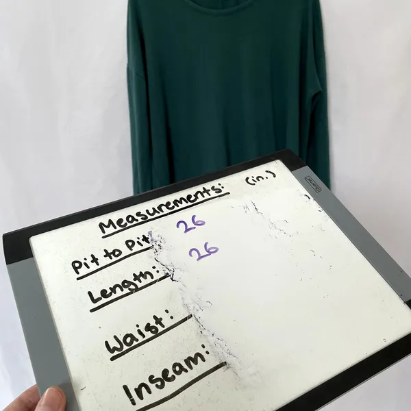 Banana Republic flowy long sleeved knit sweater women's size large emerald - Image 6