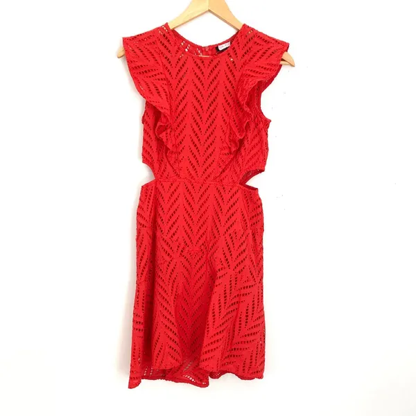 Red Cutout  Dress - Image 3