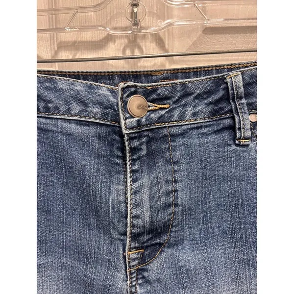 Jag‎ Jeans Womens Blue Denim Bermuda Shorts Size 14 Medium Wash Frayed Stretch - Image 3