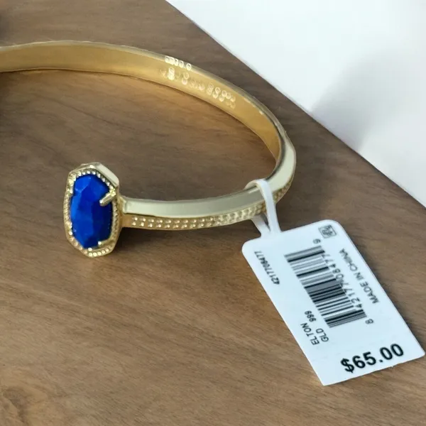 NWT! Kendra Scott Elton Gold Stone Cuff Bracelet in Cobalt Howlite (MSRP $65) - Image 6