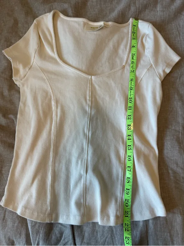 Anthropologie Maeve Women’s Short Sleeve White Blouse Top - Image 7