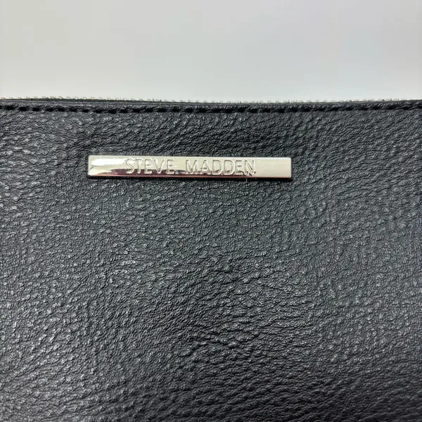 Steve Madden Wristlet Black Pebbled Leather with‎ Strap - Image 5