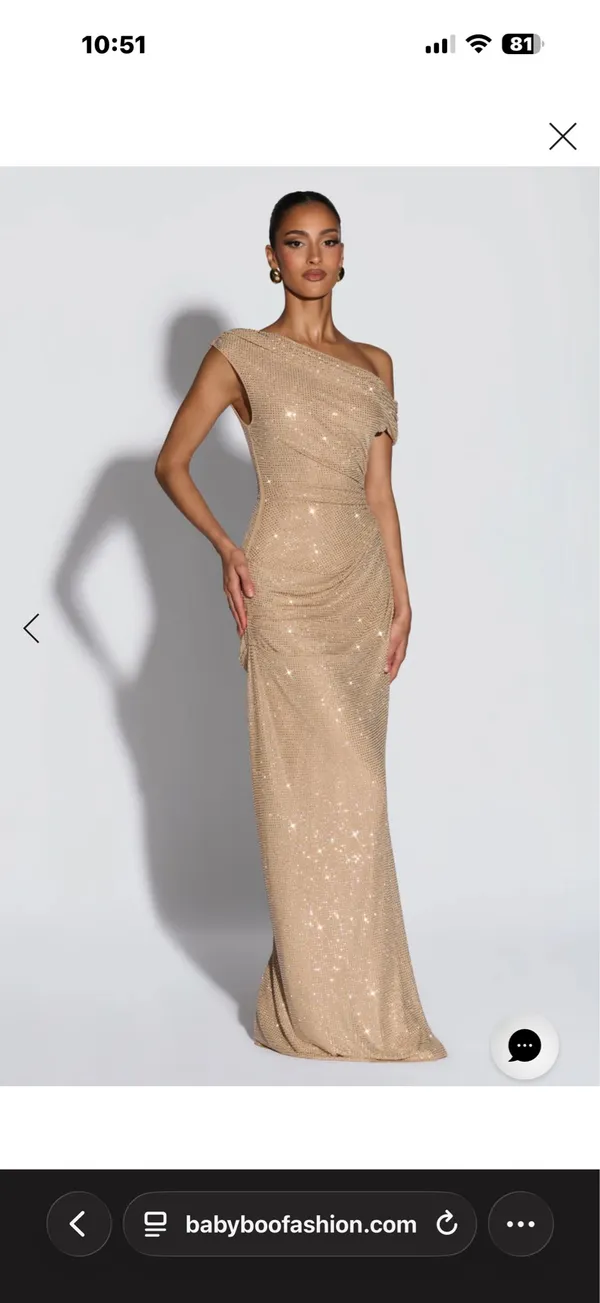 Gold Maxi Dress - Image 3