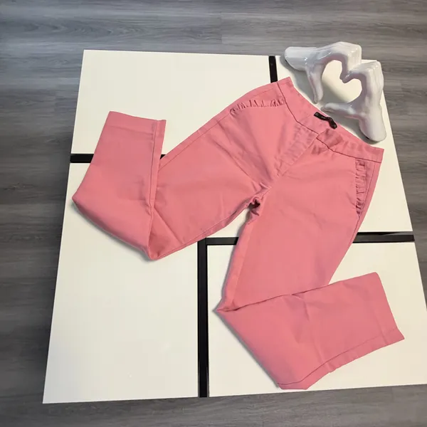 🌸 Zara Basic Pink Ruffled Pocket Trousers - Size S - Image 4