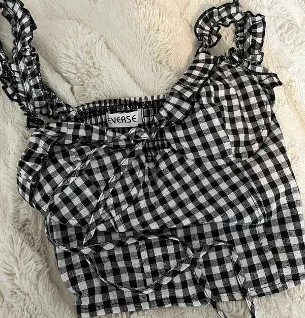 Tiger Mist Gingham Top - Image 5