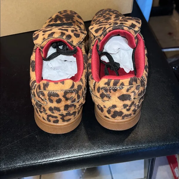 Steve Madden Leopard Print Sneakers with Red Accents - Image 5