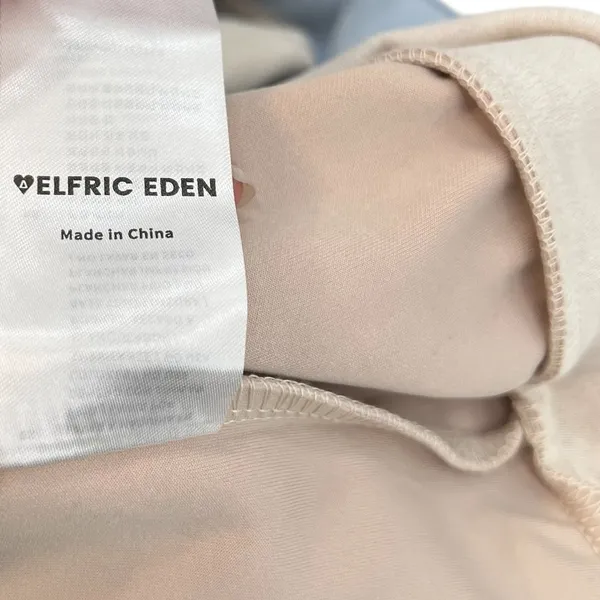 Aelfric Eden‎ Star Patchwork Zip Hoodie Blue Beige Suede Streetwear Size Medium - Image 13