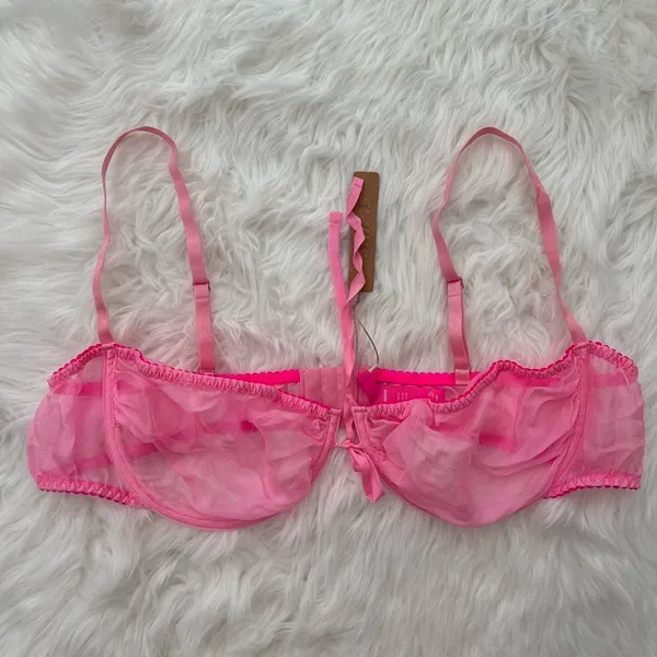 Skims Romance Balconette Bra Bubble Gum Size 44DD - Image 2