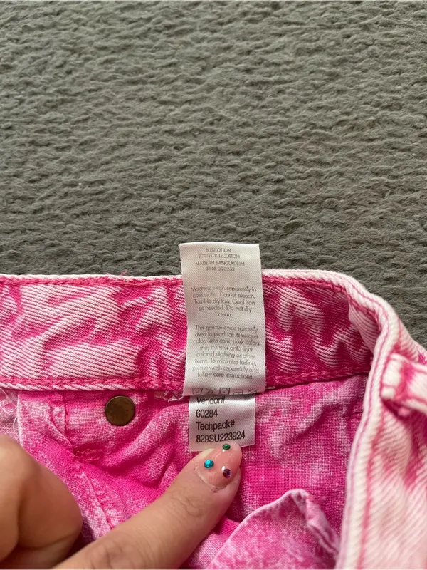 PacSun Pink High-Rise festival Denim Cutoff Shorts - Image 5