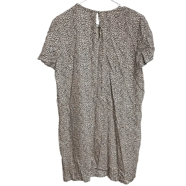 Jenni Kayne Leopard‎ T-Shirt Dress Relaxed Shift Animal Print Capsule Size M - Image 3