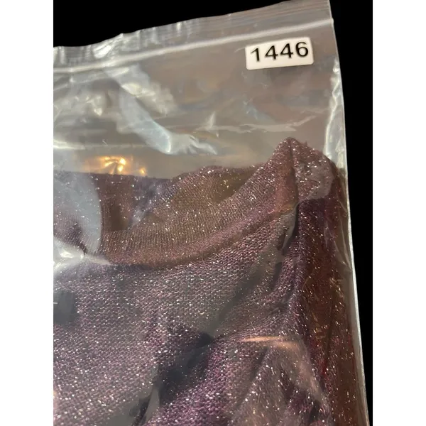 Lane Bryant Purple Sparkle 3/4 Sleeve Lightweight Asymmetrical Sweater 22/24 - Image 11
