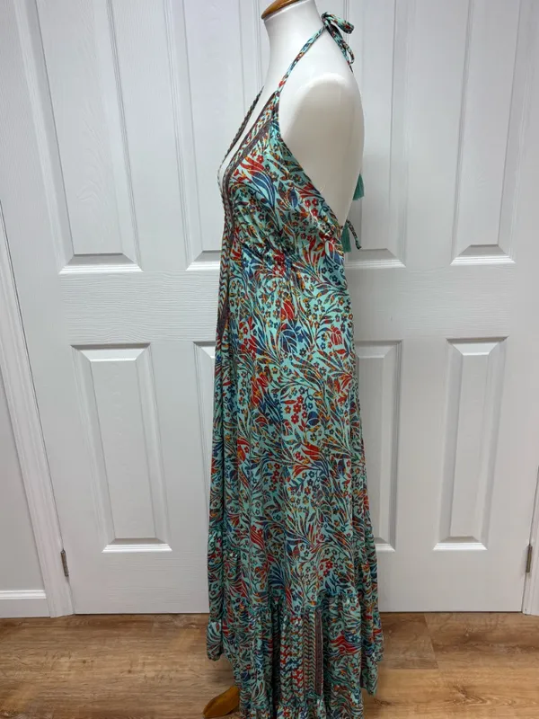 Open Back Boho‎ Love Maxi Dress In Floral Print - Size: One Size. - Image 8