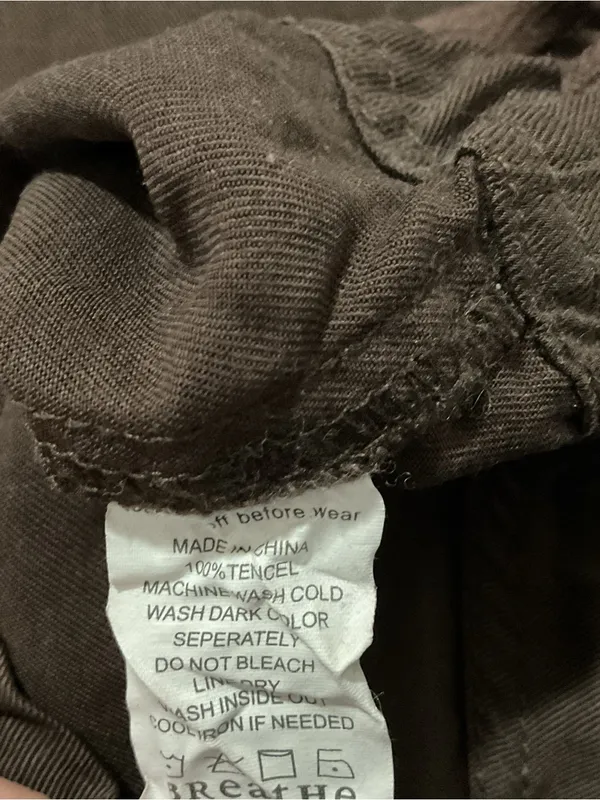 Prana Tie Ankle Brown Cargo Pants Womens Size 6 - Image 7