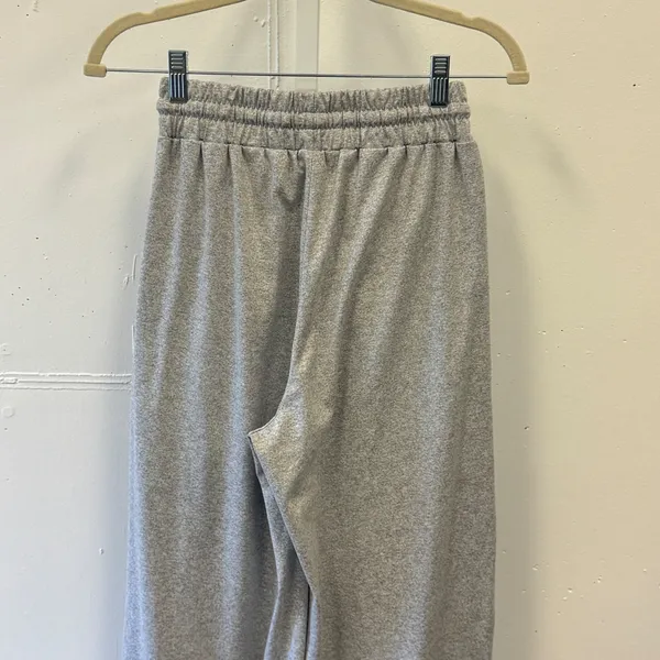 Karin Mathhews Gray Wide Leg Sweatpants Drawstring Waist Lounge Pants Small Soft - Image 5