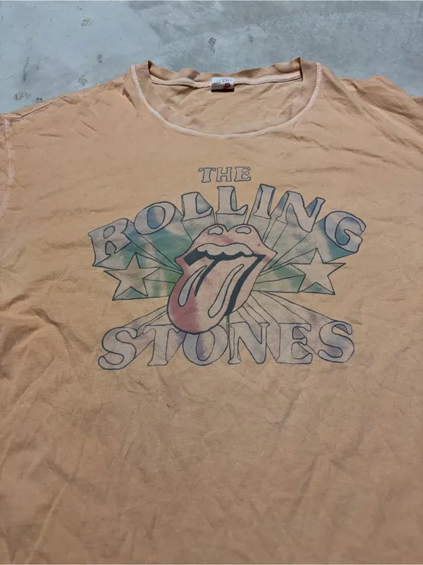 American Eagle Outfitters AE Band tee Peach Rolling Stones Graphic Tee medium - Image 2