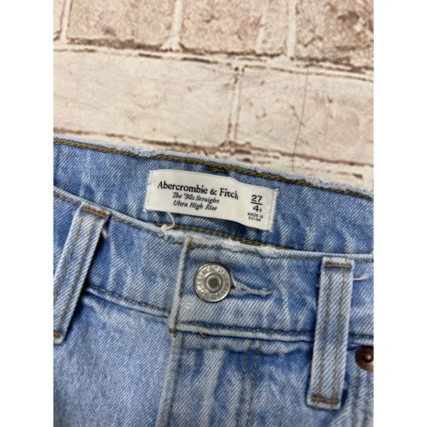 Abercrombie & Fitch Jeans 4 90s Straight Ultra High Rise Jeans Womens ‎ 27 | 4 R - Image 3