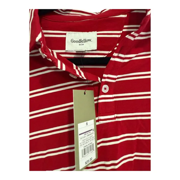 Goodfellow & Co™ Men's Comfort Wear Striped Polo Shirt Maroon Small - Image 4