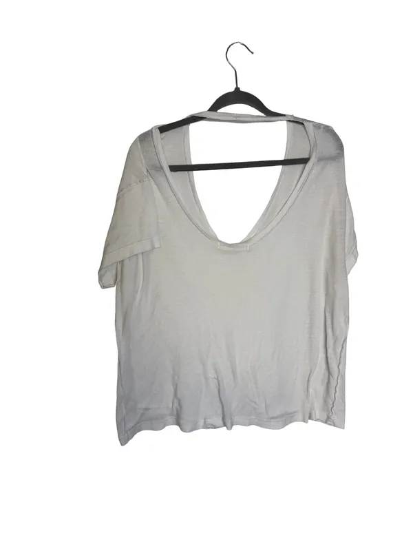 👕 We The Free Deep V Neck Oversized Tee‎ Medium Relaxed Casual Top 🤍 - Image 4