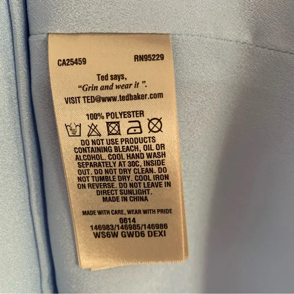 Ted Baker Blue V Neck Formal Tank Top - Image 3