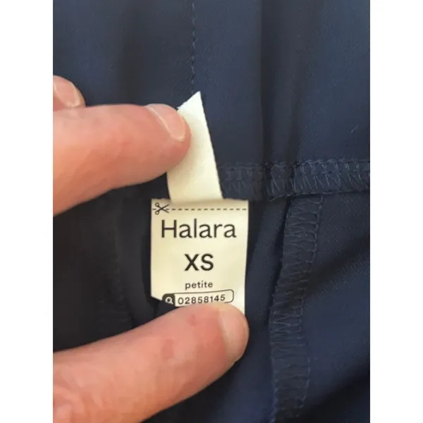 Halara navy blue stretch elastic waist work pants XS Petite comfy classic - Image 4