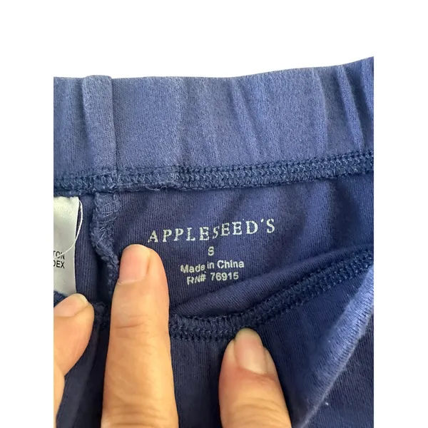 Appleseed's Blue Button Detail Wide Leg Dress Pants Women Sz S - Image 4