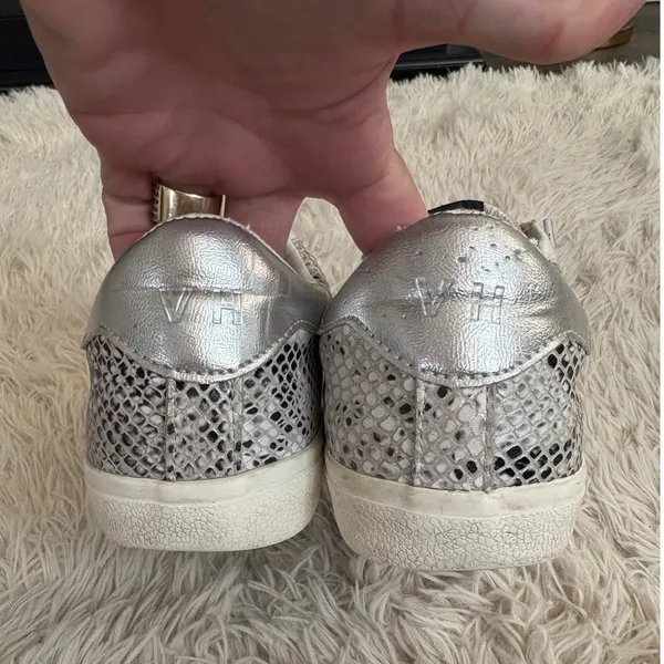 Vintage‎ Havana Sneakers White Gray Snake Star Logo Shoes Women's 8.5 - Image 5
