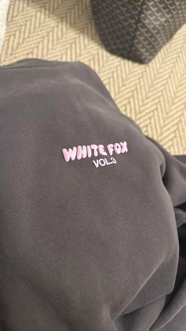 Grey white fox Hoodie - Image 5