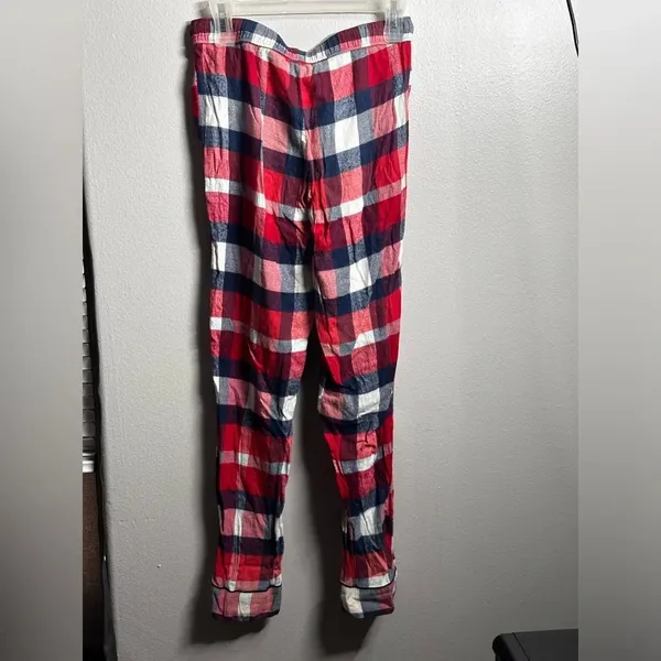 Aerie Women Winter Christmas Red Plaid Flannel Pajama Pants Size XS.‎ - Image 7
