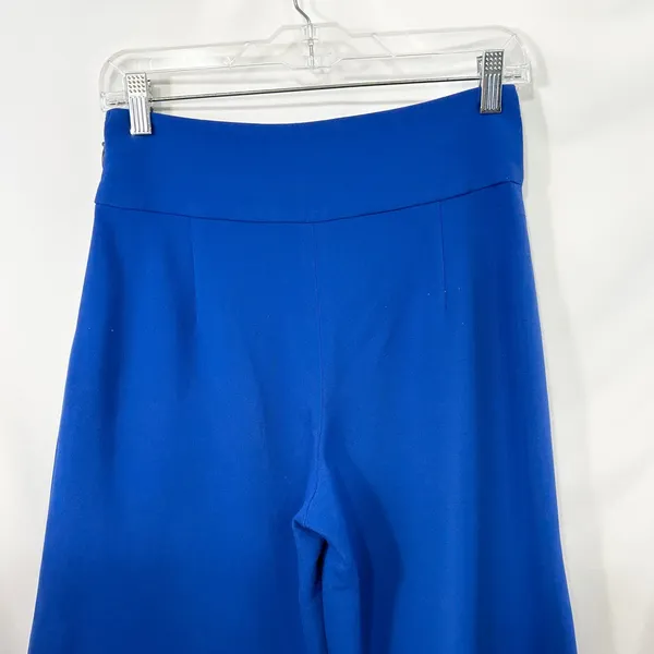 Artelier Nicole Miller Sz 6 Gaucho Pants Royal Blue Wide Culottes High Rise 1518 - Image 5